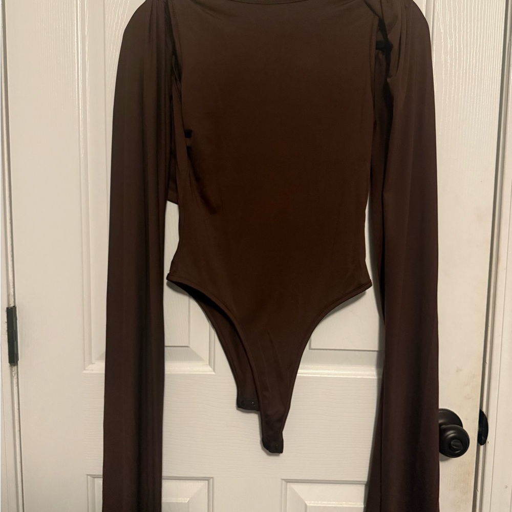 Brown Long Sleeve  One Piece